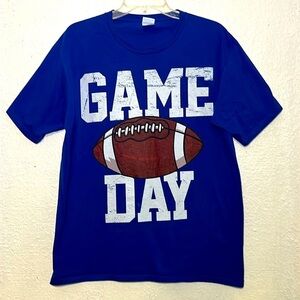 Port and Company game day, blue T-shirt, size large